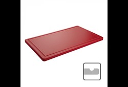 Schneideplatte 50x30x2cmH - rot mit Saftrille